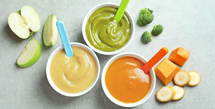 Baby food on table