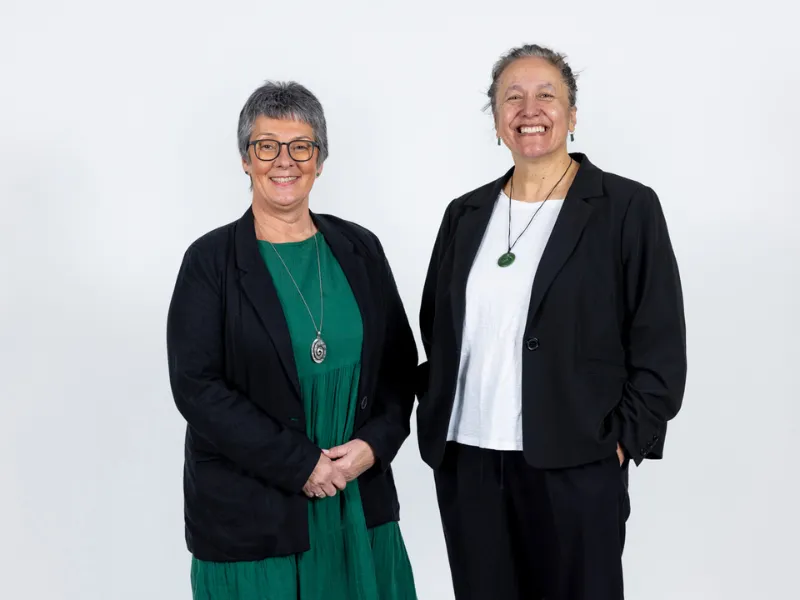An image of the new Heart Foundation board of directors, Associate Professor Dr Matire Harwood and Dr Raewyn Fisher