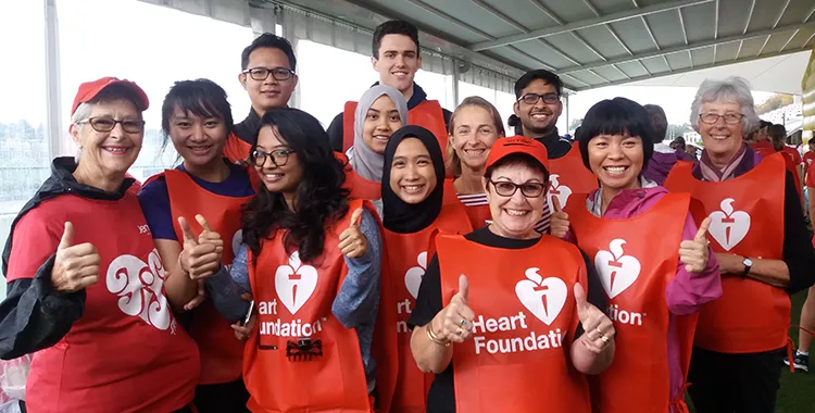 Volunteers standing together