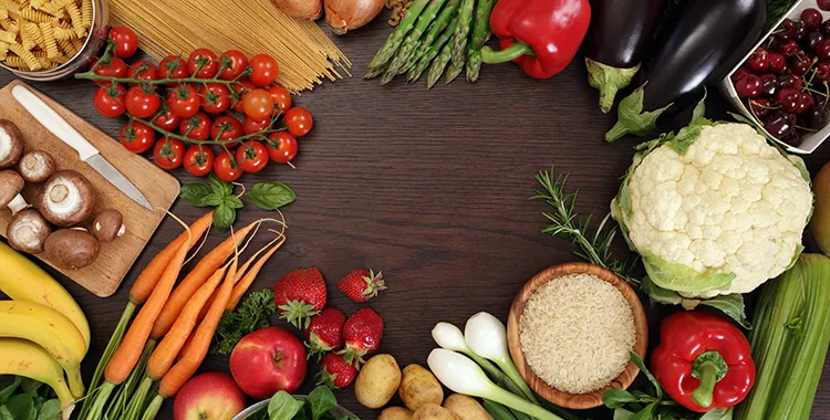 Healthy vegetables on a table