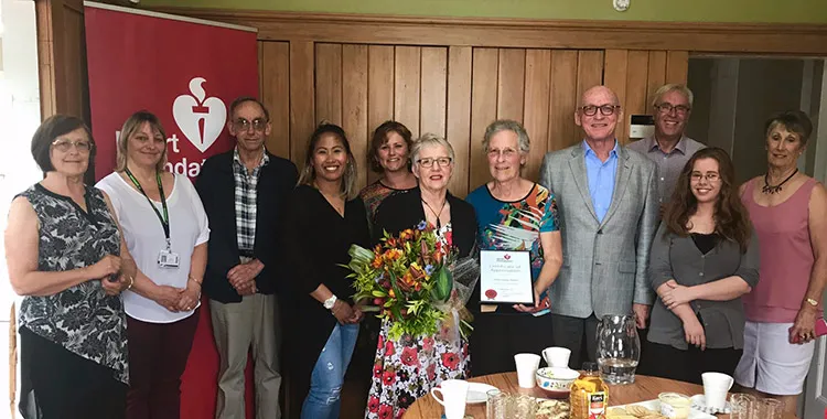 Heart Foundation volunteer, Pauline, retires