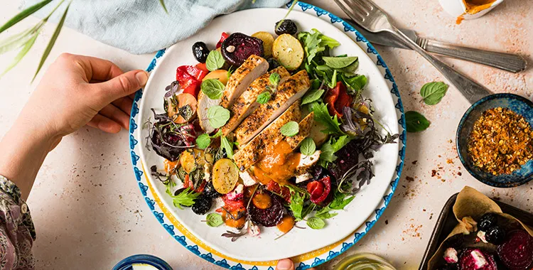 Salmon recipe on plate