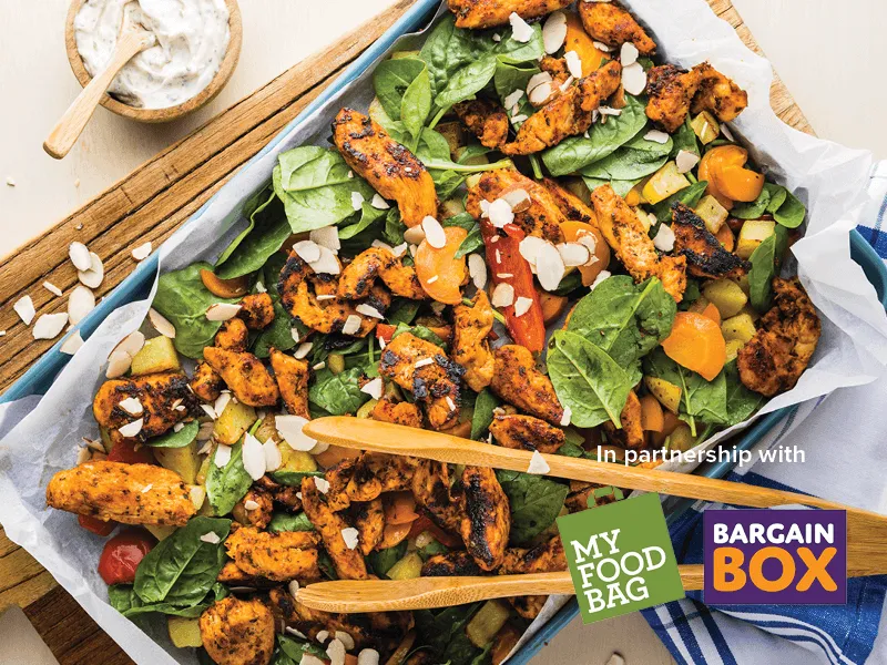 Medi Chicken Salad with Honey Roasted Veggies and Herb Aioli