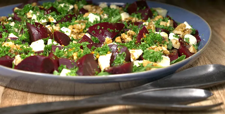 Beetroot, feta and rocket salad