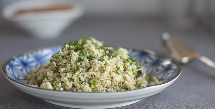 Delicious savoury cauliflower with spices and lemon