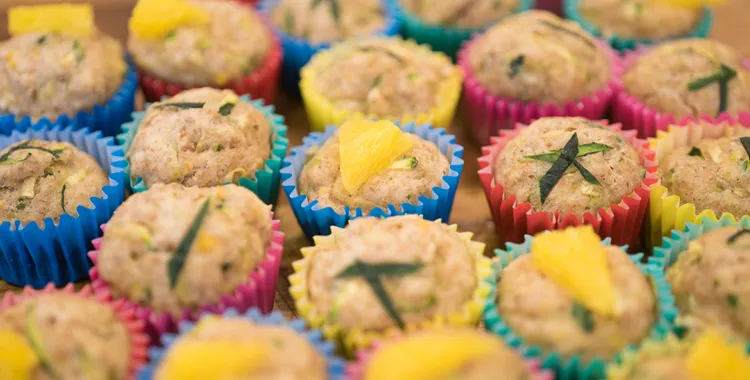 Zesty courgette muffins