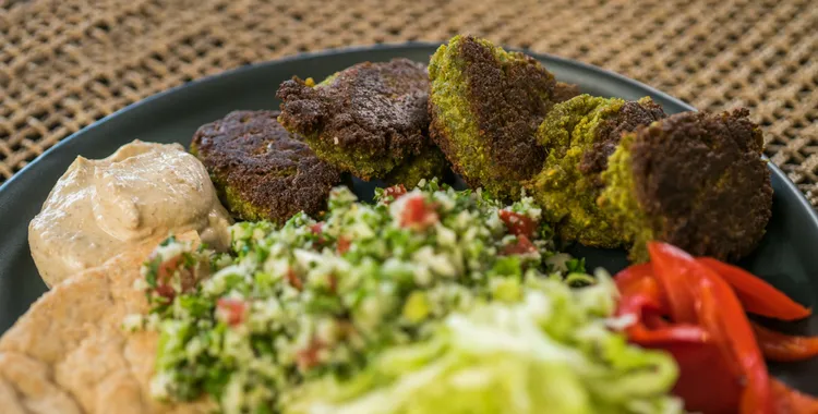 Falafel and salad