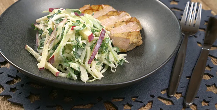 Fennel, apple and cabbage coleslaw