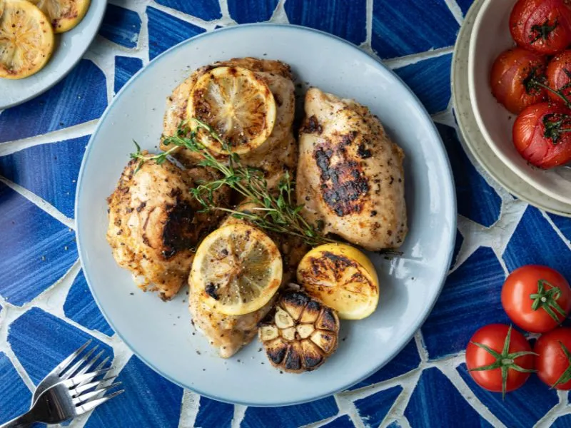 visual of marinated chicken thighs