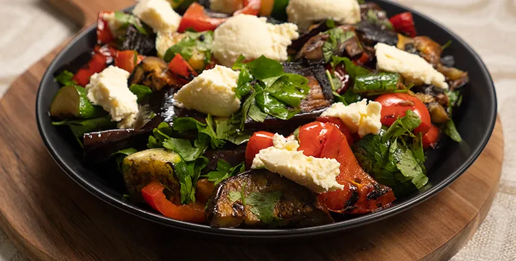 Mixed BBQ vegetables in a bowl