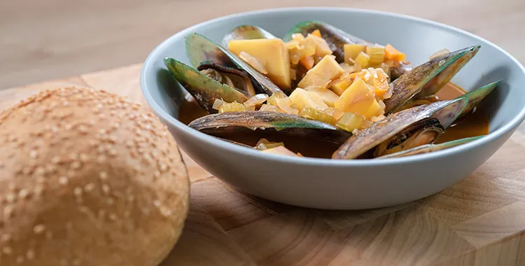 Mussel and kumara stew