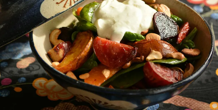 Roast baby beetroot salad recipe
