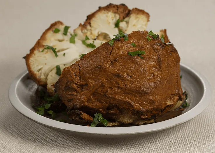 Whole roasted cauliflower