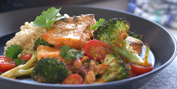 Salmon traybake recipe