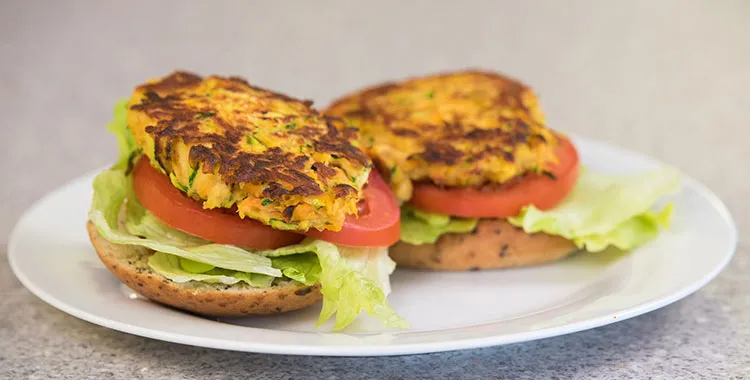 healthy vegetable and bean burger recipe