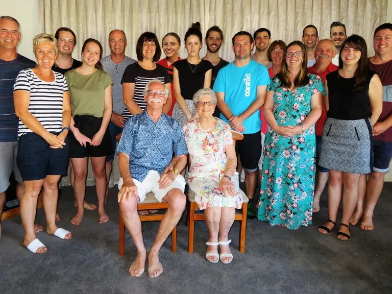 Ian's picture with his family and close ones. 