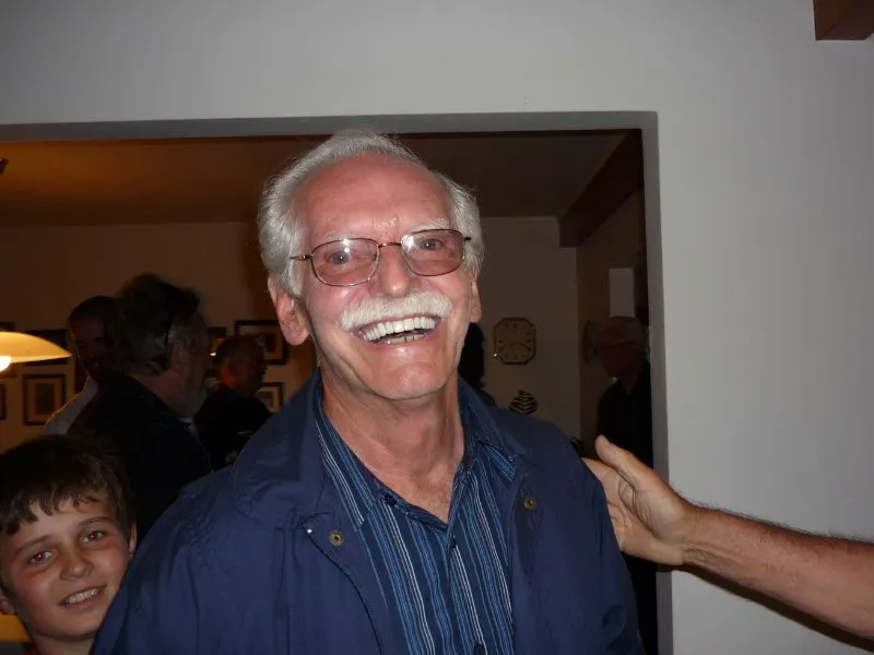 Ian Robinson in a family gathering.