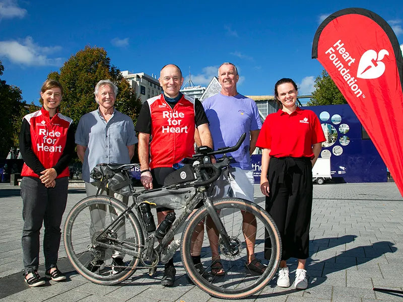 From left to right, Dr Anna Pilbrow, Professor Mark Richards (University of Otago), Professor Rob Doughty, Heart Foundation Medical Director Gerry Devlin, Nutrition Advisor Laura Mannex 