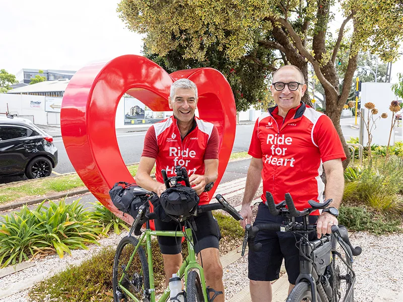 Dr Nigel Lever with Professor Rob Doughty
