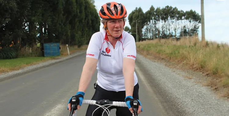 Cyclist with a heart condition