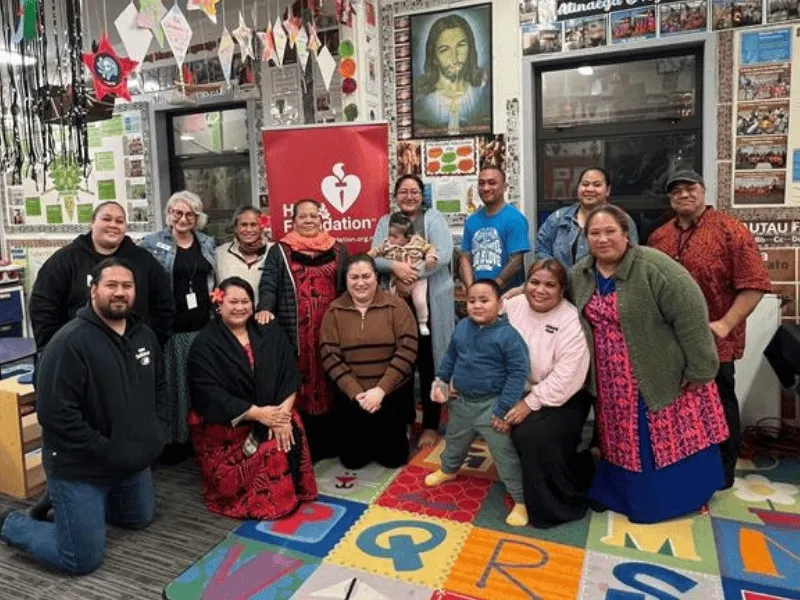 Pacific Heartbeat team at  Samoan pre-school