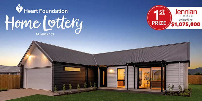Winning prize of the Heart Foundation Home Lottery No. 163.