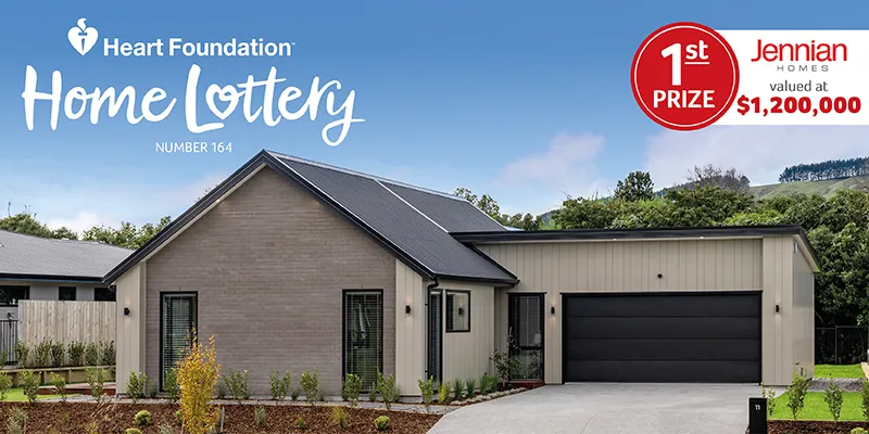 Winning prize of the Heart Foundation Home Lottery No. 164.