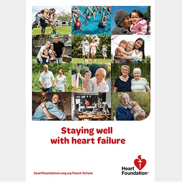 Cover image of the Heart failure resource pack available to order from the Heart Foundation NZ