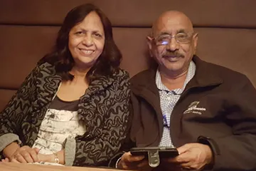 Jeet and his wife Kam