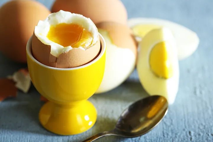 a soft bowl egg in an egg cup
