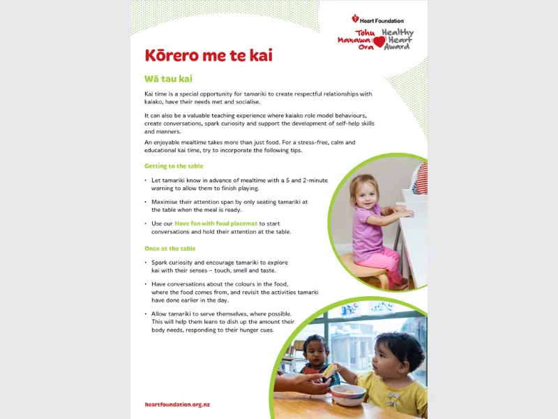 A document designed to support the development of self help skills and manners