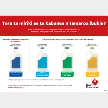 A4 poster in Kiribati to explain on topic - Which milk is best for me?