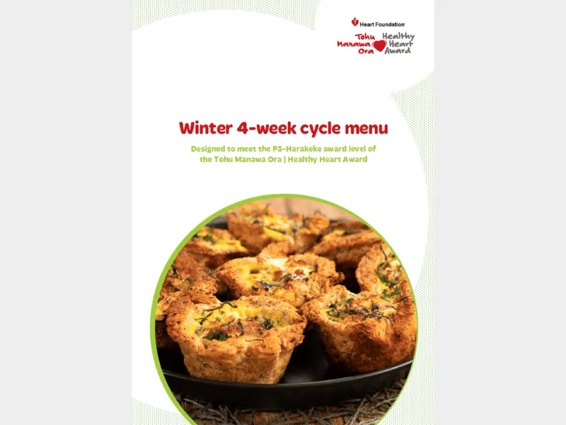 A list of recipes for a 4 week cycle, designed specifically for the winter season.