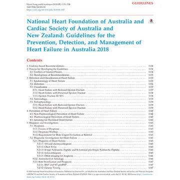 Heart failure guidelines 2018